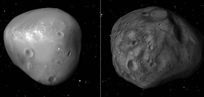 Deimos and Phobos (with Celestia programm)