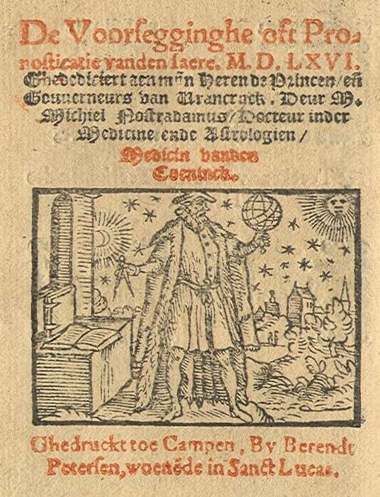 Almanach Ende Pronosticatie vanden Iare 1566