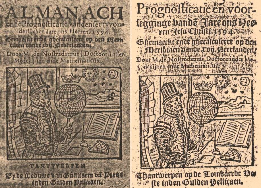 Almanach ende prognosticatie vanden seer wonderlijcken Iare ons Heeren 1594