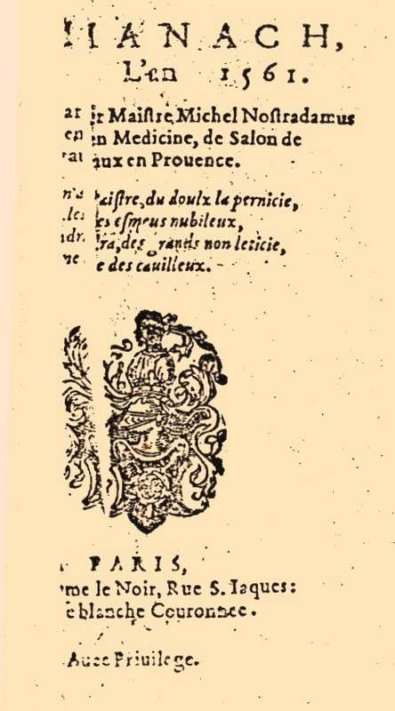 Almanach pour l'an 1561, Lenoir