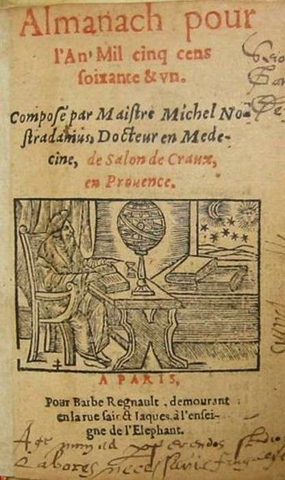 Almanach pour l'an 1561, Regnault