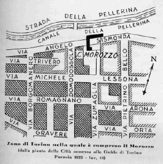 situation de la villa Vittoria (Pagliani, p.5)