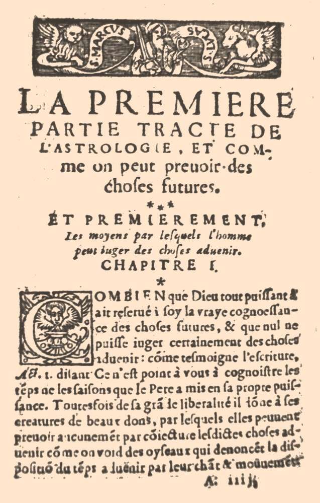 Recueil des Propheties et Revelations, 1575