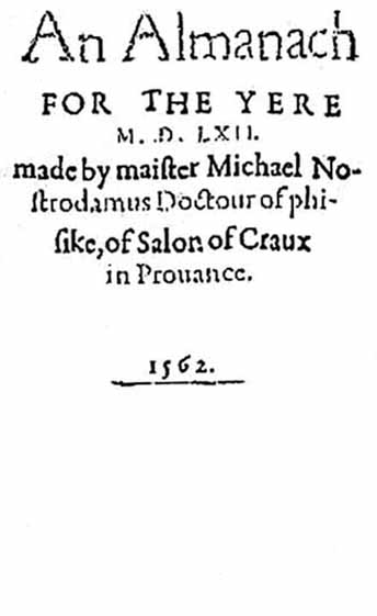 almanach for the yere 1562, London