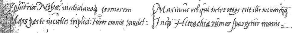 Eitzing, Praedictiones in duodecim menses ad singulos fere dies Anni 1565, quatrain fvrier 1565