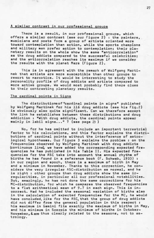 Franoise Gauquelin: Comments on Martinek's article, APP 1.4, 1983
