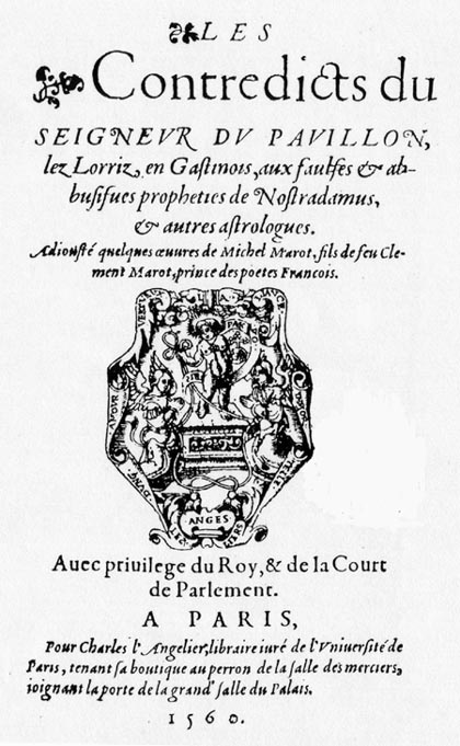 Couillard, Contredicts, Charles l'Angelier, 1560