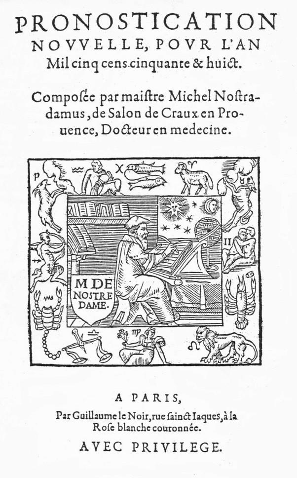 Nostradamus, Pronostication nouvelle pour l'an 1558, Le Noir