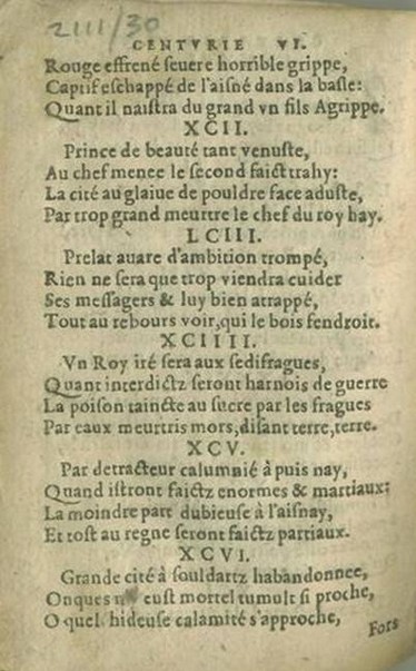 Raphael du Petit-Val, 1589, terminus VI.96