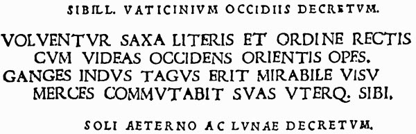 Apianus, Inscriptiones sacrosanctae, Ingolstadt, 1534, p.2, Volventur saxa literis et ordine rectis