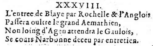 Nostradamus, Prophties, Benoist Rigaud, Lyon, 1568, exemplaire de Stockholm, C8v