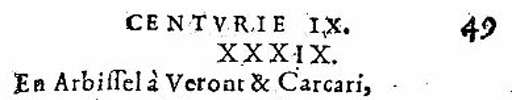 Nostradamus, Prophties, Benoist Rigaud, Lyon, 1568, exemplaire de Stockholm, D1r