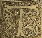 veufve N. Buffet, 1561, lettrine T