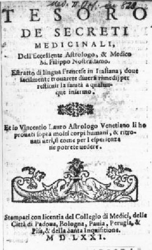 Tesoro de secreti medicinali