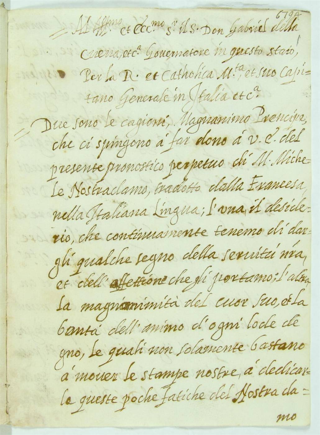 Batta, Pronostico tradotto nel 1565, p.2