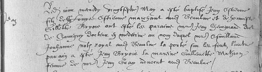 Jean Chevignard dict de Chavigny docteur en medecine, 1598