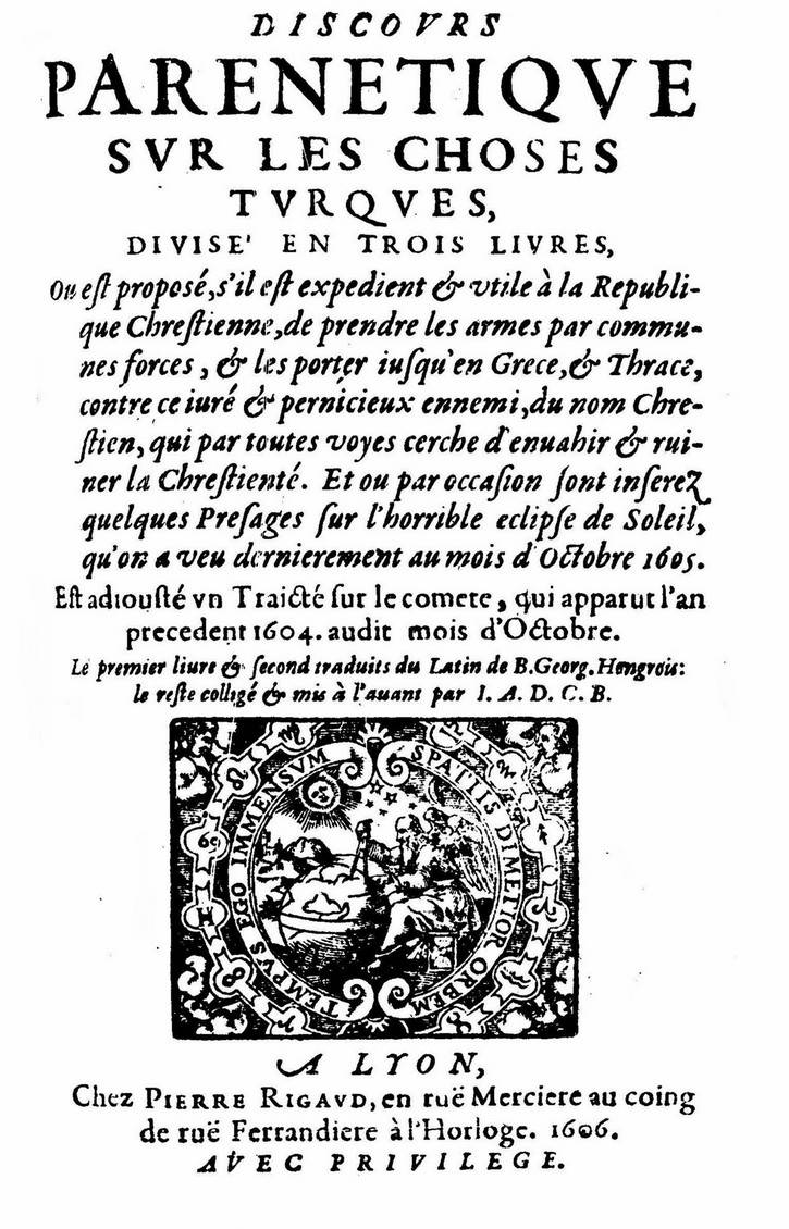 Discours parenetique, 1606