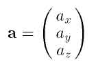 Vector in form of a matrix