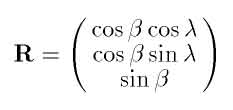 Celestial object and rectangular coordinates
